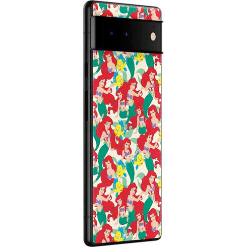 Disney The Little Mermaid Ariel and Flounder Pattern Google Pixel 6 Pro Skin
